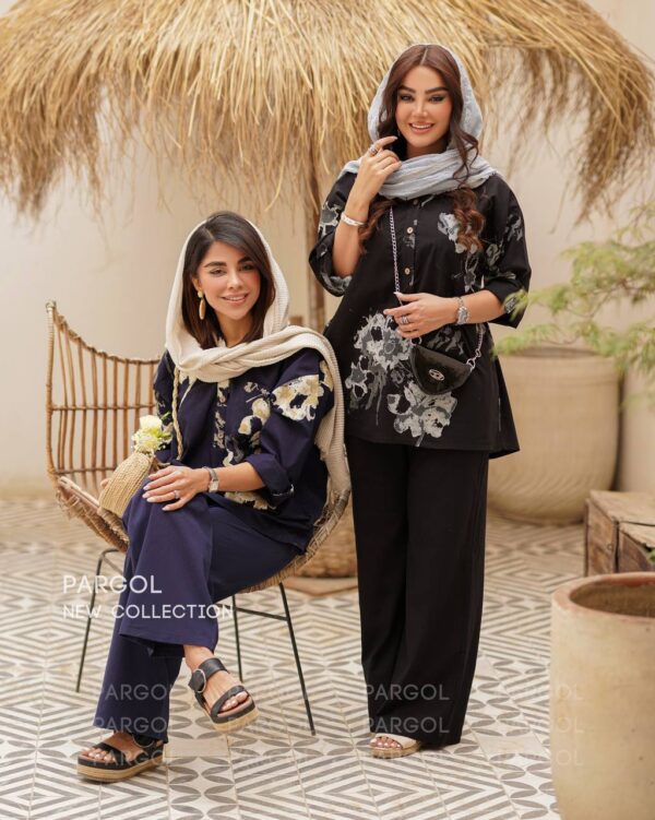 شوميز مانتویی و شلوار ميلانا - Image 5